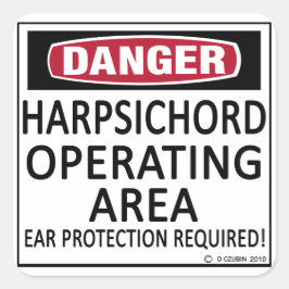 Adesivo Quadrado Área de Operação do Cravista