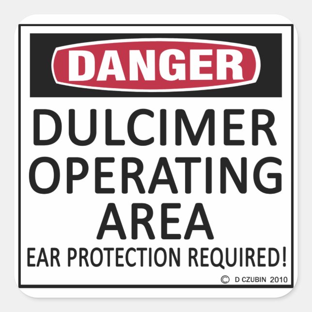 Adesivo Quadrado Área de Operação do Dulcimer (Frente)