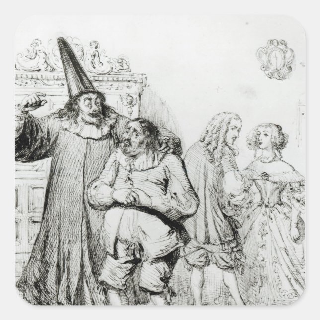 Adesivo Quadrado Argão e Monsieur Purgon (Frente)