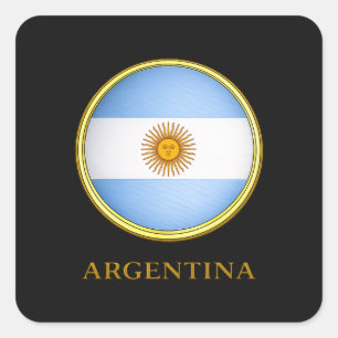 Adesivo Quadrado Argentina - Bandeira da Argentina