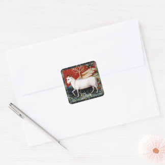 Adesivo Quadrado Aria a Festa de aniversário do Ram Zodiac Sinal