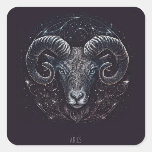 Adesivo Quadrado Aries - Sinal Zodiac