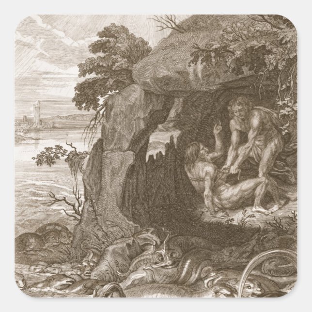 Adesivo Quadrado Aristeus Compels Proteus para Revelar seus Óragos, (Frente)