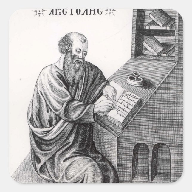 Adesivo Quadrado Aristóteles (Frente)