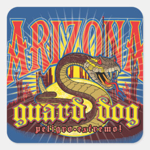 Adesivo Quadrado Arizona Cobra de Guarda