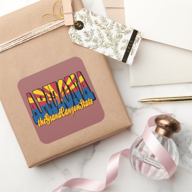 Adesivo Quadrado Arizona Grand Canyon State (Presentear)