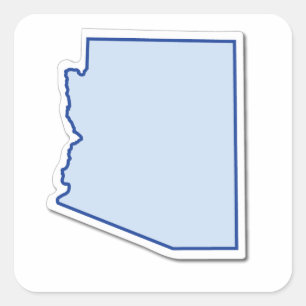 Adesivo Quadrado Arizona Outline Sticker