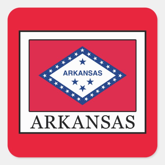Adesivo Quadrado Arkansas (Frente)