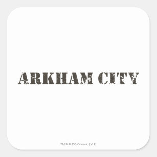 Adesivo Quadrado Arkham City Distress