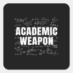 Adesivo Quadrado Arma Acadêmica - Clássico Inspiracional - Voltar p