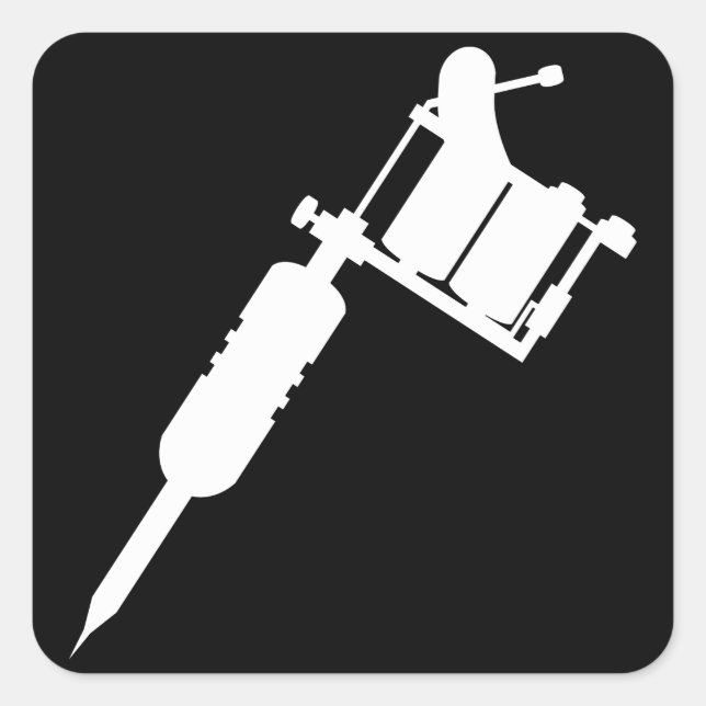 Adesivo Quadrado arma de tatuagem