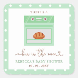 Adesivo Quadrado Arma No Chá de fraldas Forno Neutro De Gênero