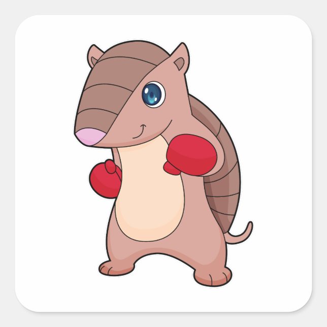 Adesivo Quadrado Armadillo Boxer Boxer Luvas (Frente)