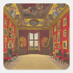 Adesivo Quadrado Armário do rei, castelo de Windsor, 'do Res real