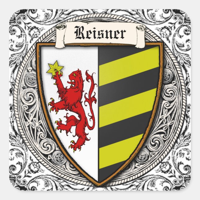 Adesivo Quadrado Armas Familiares Reisner (Baden-Württemberg) (Frente)
