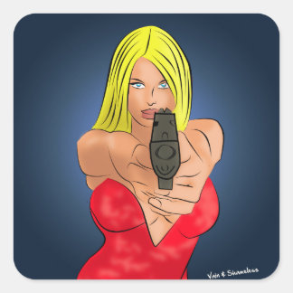 Adesivo Quadrado armed and dangerous