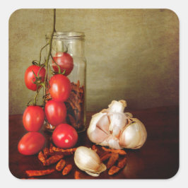 Adesivo Quadrado Aromas Vintage mediterrânicos