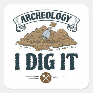 Adesivo Quadrado Arqueologia Eu Desenho Arqueologia Archaeologista