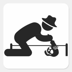 Adesivo Quadrado Arqueólogo