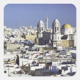 Adesivo Quadrado Arquitectura da cidade de Cadiz, espanha