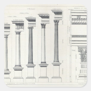 Adesivo Quadrado Arquitetura I: Ordens de Arquitetura