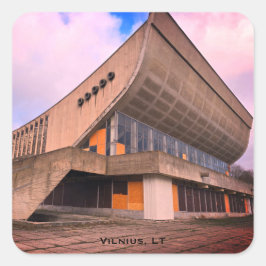 Adesivo Quadrado Arquitetura Modernista Lituana - Vilnius