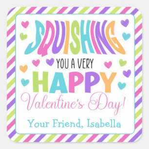 Adesivo Quadrado Arrancando um Feliz dia de os namorados