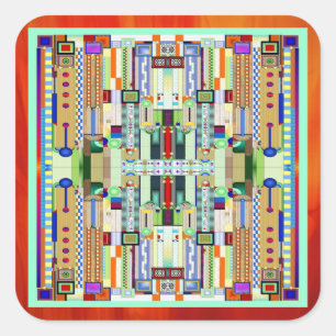 Adesivo Quadrado Art Deco 2