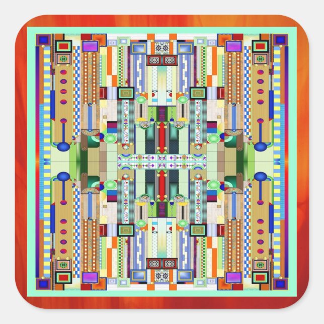 Adesivo Quadrado Art Deco 2 (Frente)