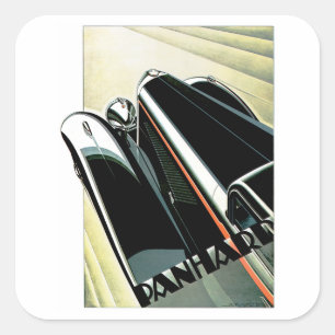 Adesivo Quadrado Art Deco Automobile