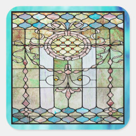 Adesivo Quadrado Art Deco Vidro Estacionado 4