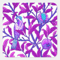 Art Nouveau Bird & Pomegranate, Ametist Roxo