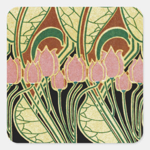 Adesivo Quadrado Art Nouveau padrão nº 1