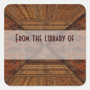 Adesivo Quadrado Arte abstracta dourada da pirâmide do topázio