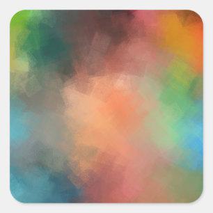 Adesivo Quadrado Arte abstrata moderna modelo elegante em branco