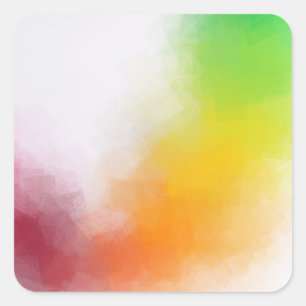 Adesivo Quadrado Arte abstrato rosa vermelho amarelo laranja azul v
