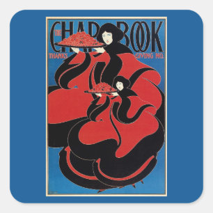 Adesivo Quadrado Arte Antiga Chap Book Dia de Ação de Graças Nouvea