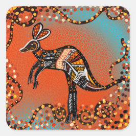 ADESIVO QUADRADO ARTE AUSTRALIANA