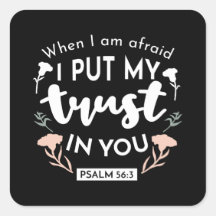 Arte Cristã Floral Escura - Salm 56:3