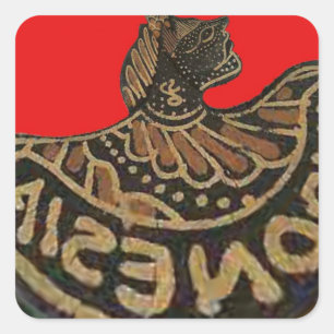 Adesivo Quadrado Arte Cultural De Fantoche Sombra Indonésia