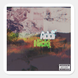 Adesivo Quadrado Arte da Capa do Álbum de Addi Nicki