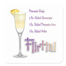 Arte da Receita do Coquetel Flirtini de Abacaxi Mi