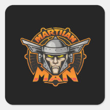 Arte de Logo Futurista Homem Marciano
