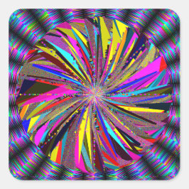Adesivo Quadrado Arte de Mandala
