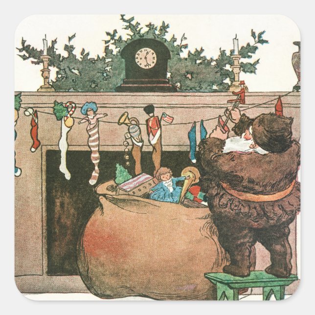 Adesivo Quadrado Arte de Natal (Frente)