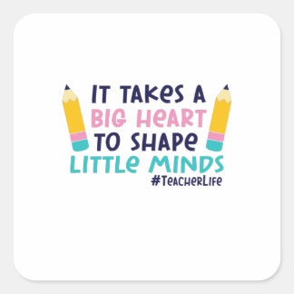 Adesivo Quadrado Arte De Professora Precisa De Um Grande Coração