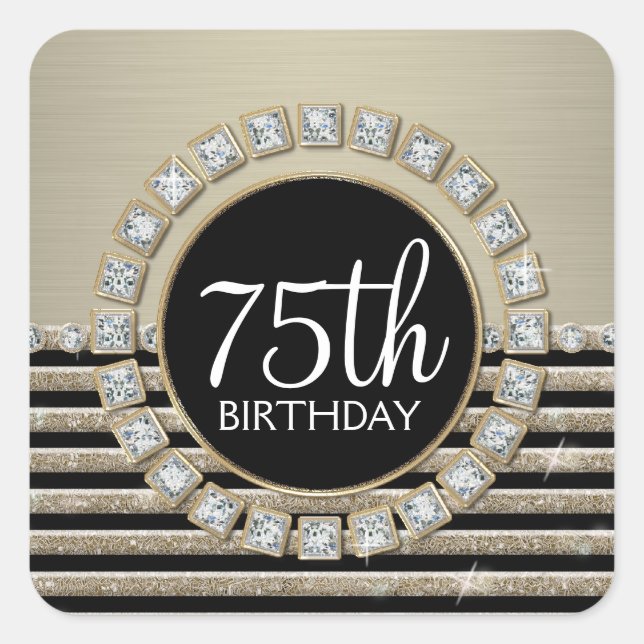 Adesivo Quadrado Arte Deco Visão Horizontal Moderna da Listra (Frente)