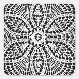 Adesivo Quadrado Arte do Doily