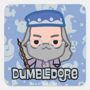 Adesivo Quadrado Arte do Personagem Desenho do Dumbledore