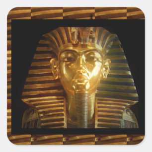Adesivo Quadrado Arte egípcia dos ídolos do VINTAGE: PIRÂMIDES d